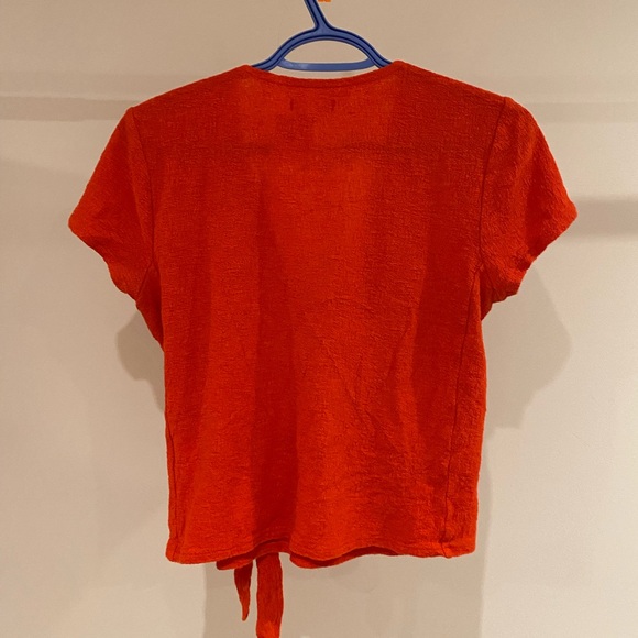 Madewell Texture & Thread Wrap-Tie Top - Picture 3 of 7